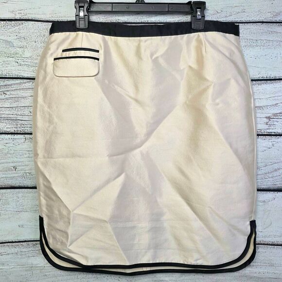 J.Crew Wool Silk Ivory Pencil Skirt Size 14 - Picture 1 of 8